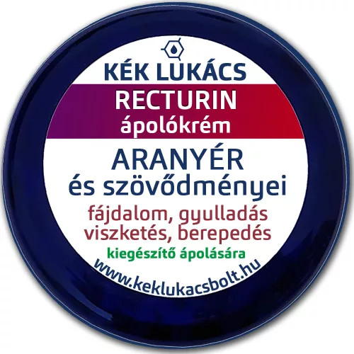 Kék Lukács Recturin krém - aranyér ápoló krém 30ml