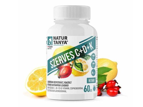 Natur Tanya Szerves C+D3+K2 Vitamin bioflavonoidokkal 60 tabletta 