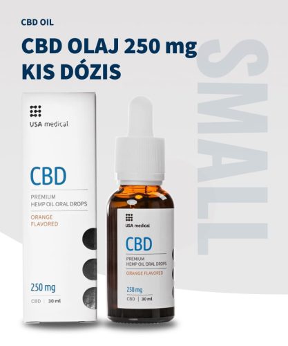 Usa Medical CBD olaj 250mg 30 ml narancs ízesítéssel