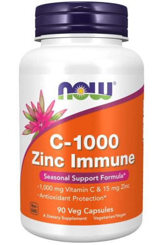 NOW Foods C1000 Zinc Immune 90 Veg Kapszula + cink