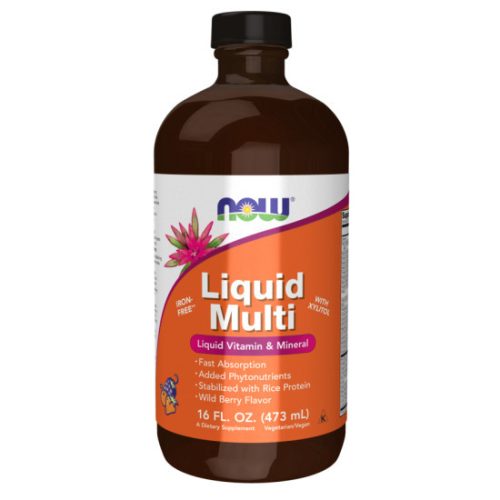 NOW Foods Liquid Multi Wild Berry Folyékony (erdei gyümölcsös)Vegetarian 473 ml 