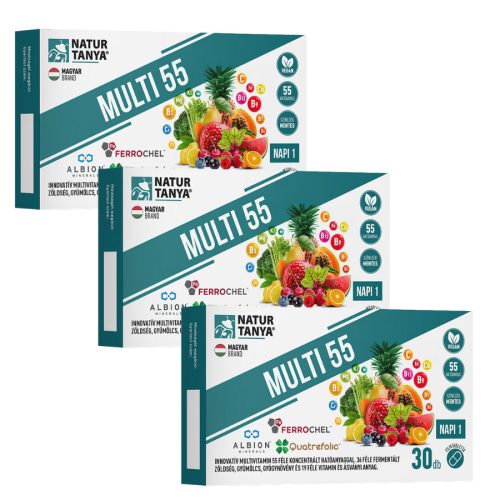 Natur Tanya Multi 55 Fermentált multivitamin csomag 3x30 tabletta